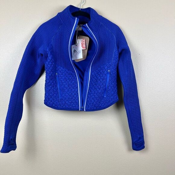 NWT Free People Movement Jacket Run Blue Size S - Picture 2 of 12